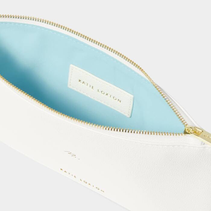 Katie Loxton Bridal Sentiment Pouch - Mrs - White