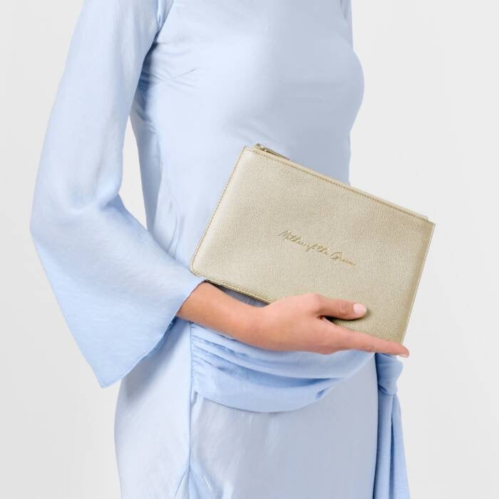 Katie Loxton Bridal Sentiment Pouch - Mother of The Groom - Gold