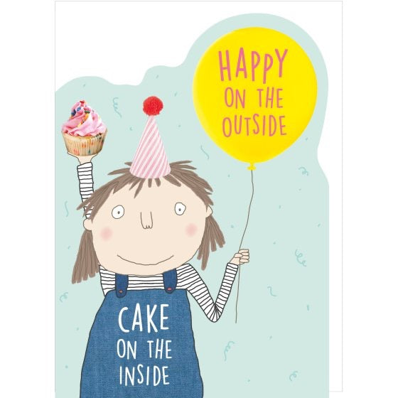 Rosie Made A Thing  -Happy Cake Girl - Die Cut Birthday Card