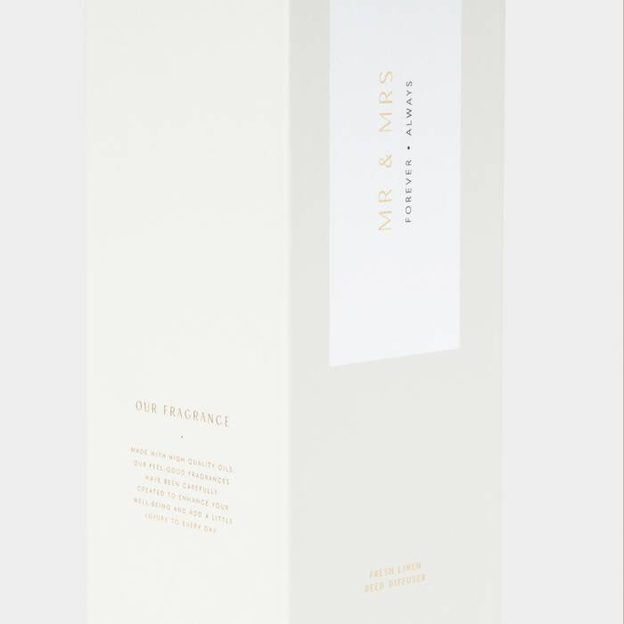 Katie Loxton Sentiment Reed Diffuser - 'Mr & Mrs' - Fresh Linen & White Lily