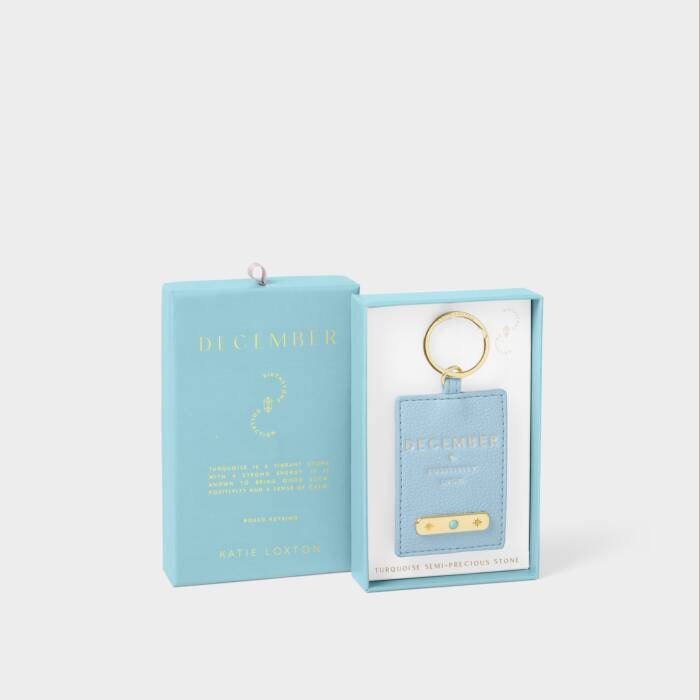 Katie Loxton December Birthstone Keyring - Turquoise