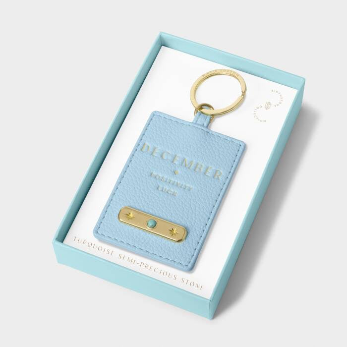 Katie Loxton December Birthstone Keyring - Turquoise