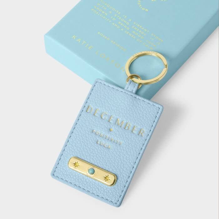 Katie Loxton December Birthstone Keyring - Turquoise