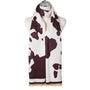 Park Lane Cow Print Luxury Scarf - Cocoa