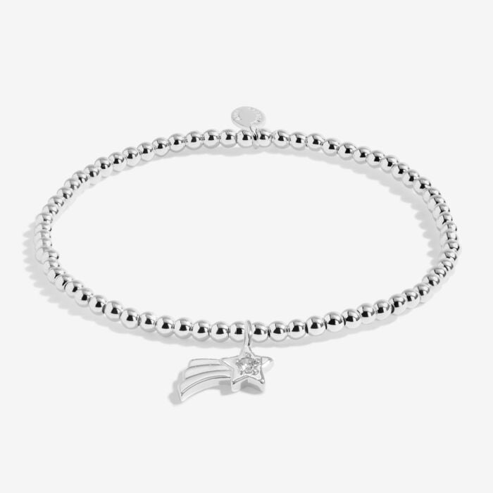 Joma Jewellery KIDS - A Little Make a Christmas Wish - Silver Stretch Bracelet