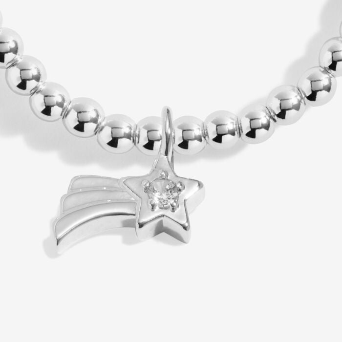 Joma Jewellery KIDS - A Little Make a Christmas Wish - Silver Stretch Bracelet