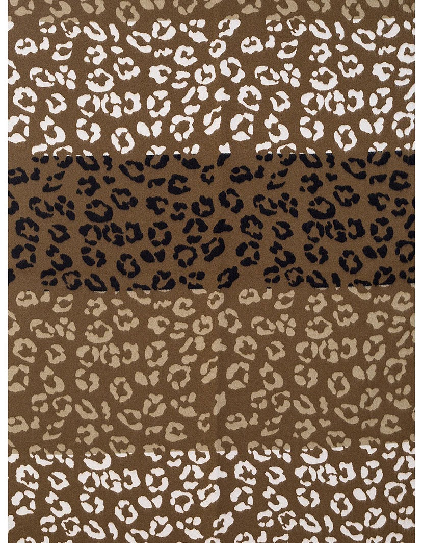 Park Lane Animal Print Luxury Scarf - Artichoke/Olive Blocks