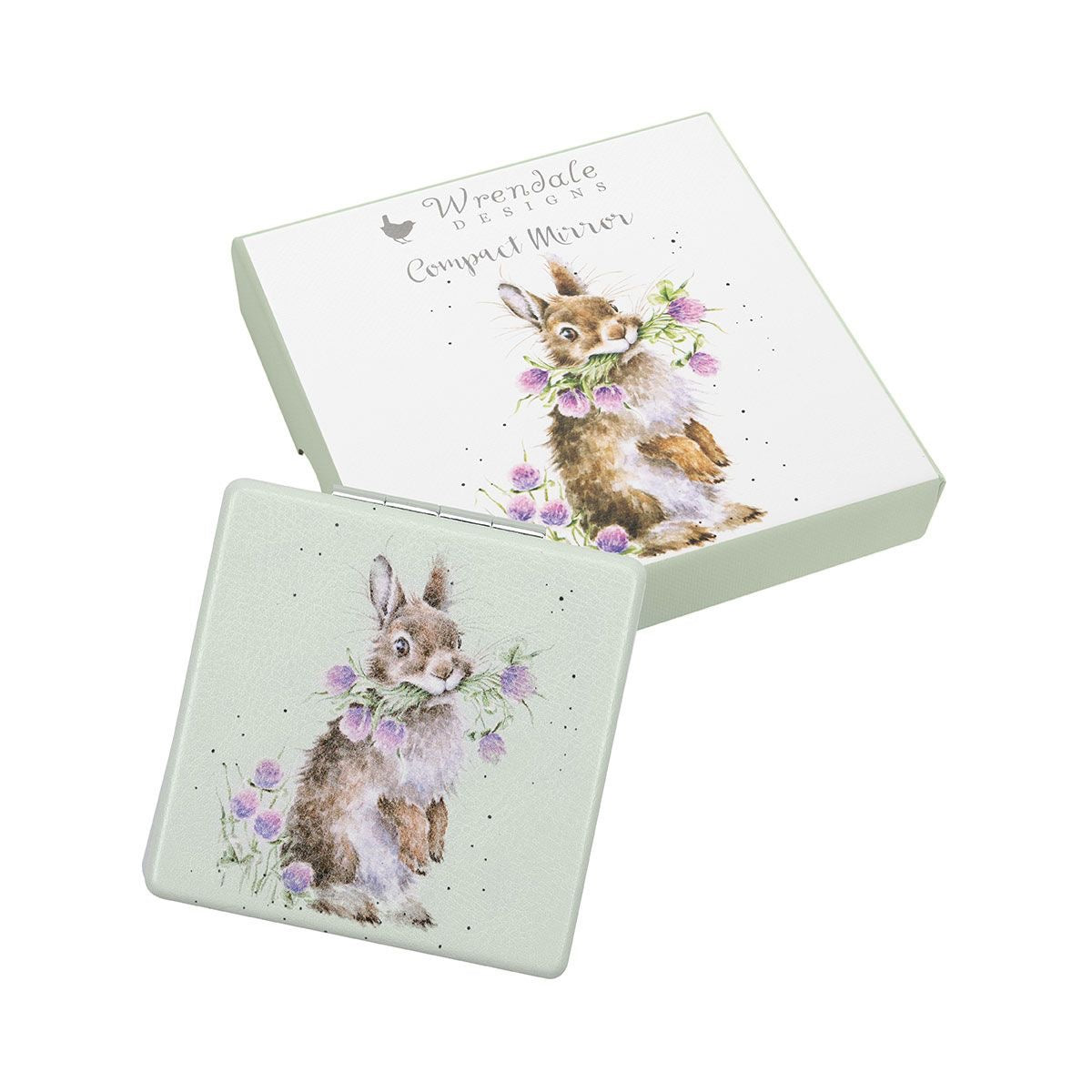 'Head Clover Heels' Rabbit Compact Mirror - Wrendale Designs