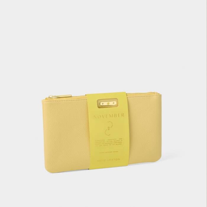 Katie Loxton November Birthstone Pouch - Yellow Quartz