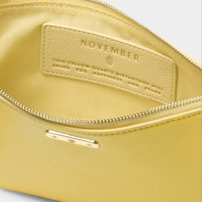 Katie Loxton November Birthstone Pouch - Yellow Quartz