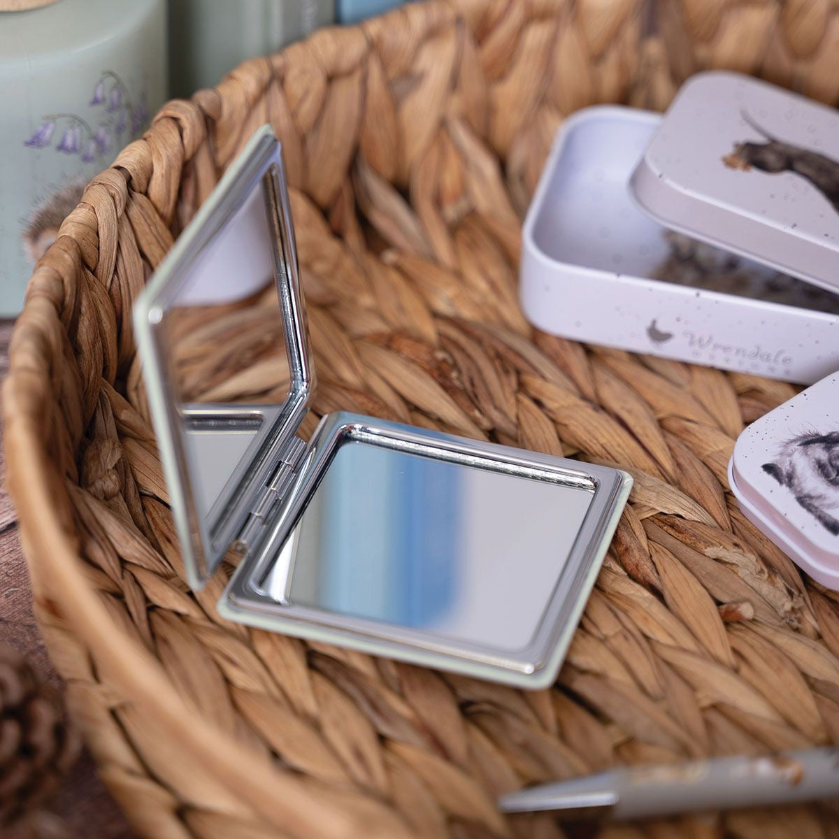 'Head Clover Heels' Rabbit Compact Mirror - Wrendale Designs