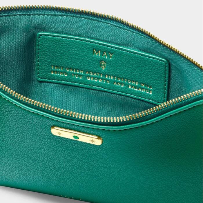 Katie Loxton May Birthstone Pouch - Deep Green