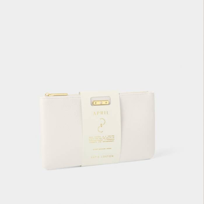 Katie Loxton April Birthstone Pouch - Off White