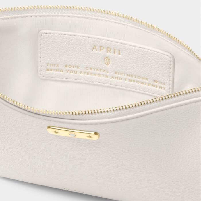 Katie Loxton April Birthstone Pouch - Off White