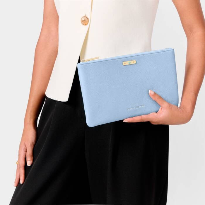 Katie Loxton March Birthstone Pouch - Aqua Blue