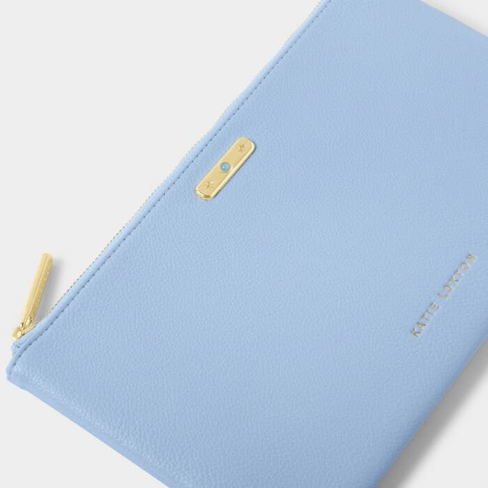 Katie Loxton March Birthstone Pouch - Aqua Blue