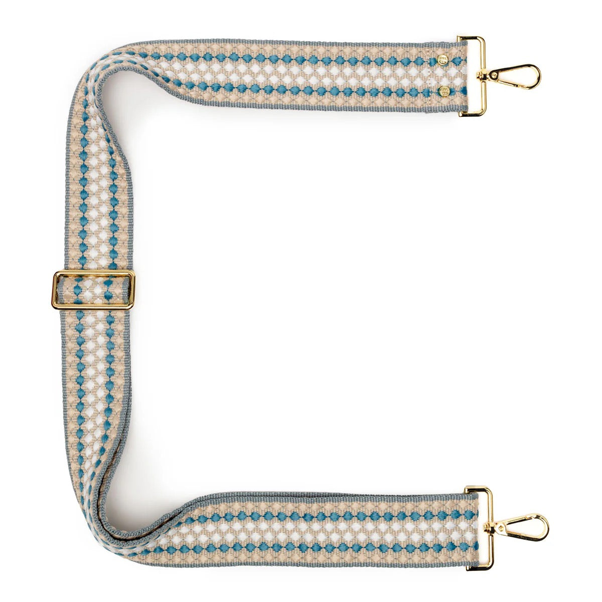 Elie Beaumont Designer CREAM POLKA DOTS Adjustable Crossbody Bag Strap (GOLD Fittings)