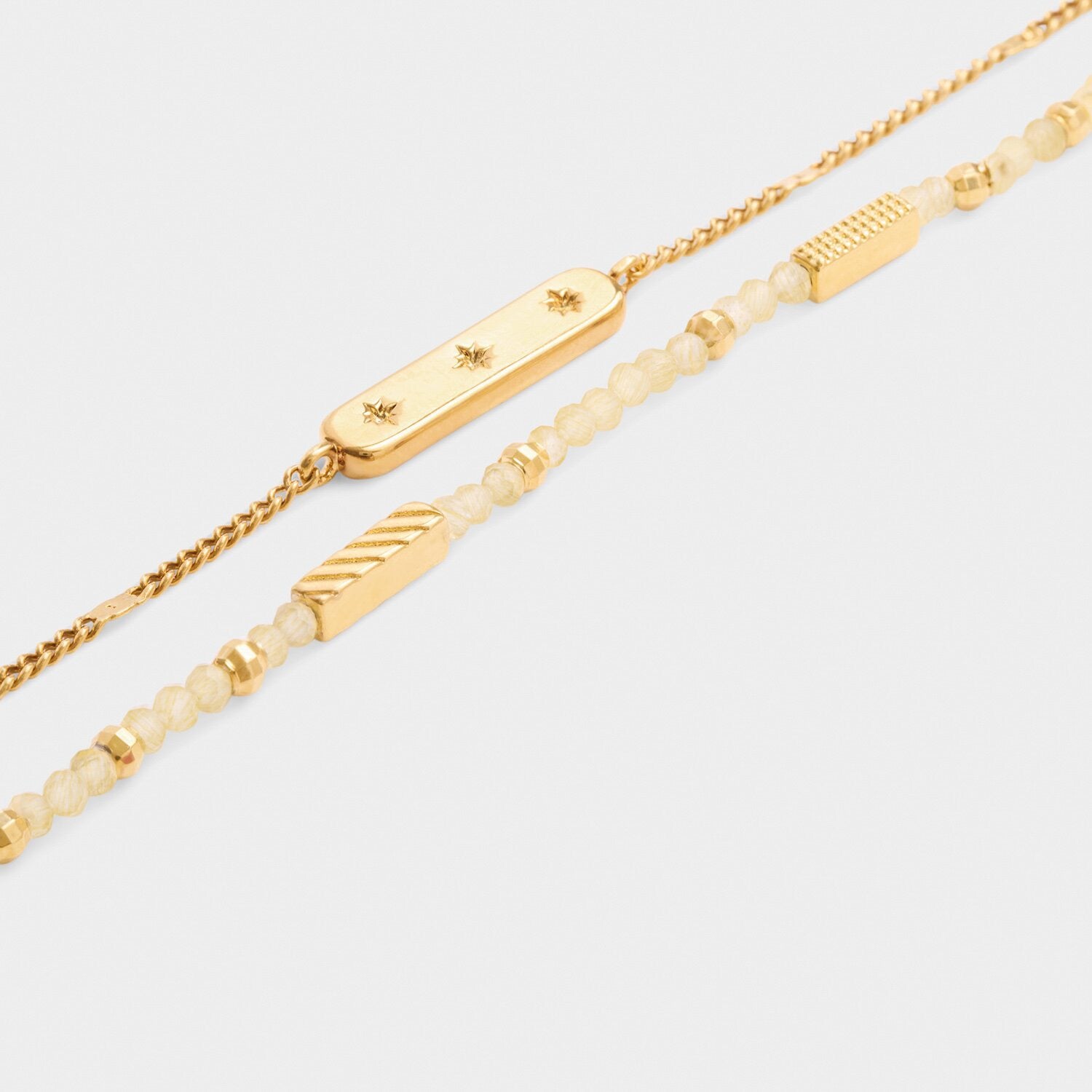 Katie Loxton Waterproof Jewellery - November - Gold Birthstone Double Strand Bracelet
