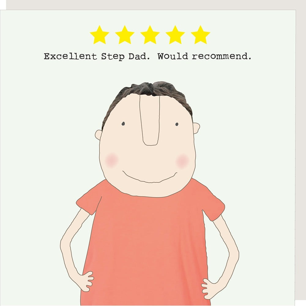 Rosie Made a Thing - Five Star Step Dad - Father's Day Card