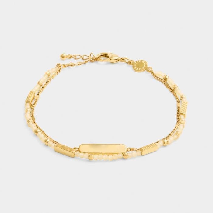 Katie Loxton Waterproof Jewellery - November - Gold Birthstone Double Strand Bracelet