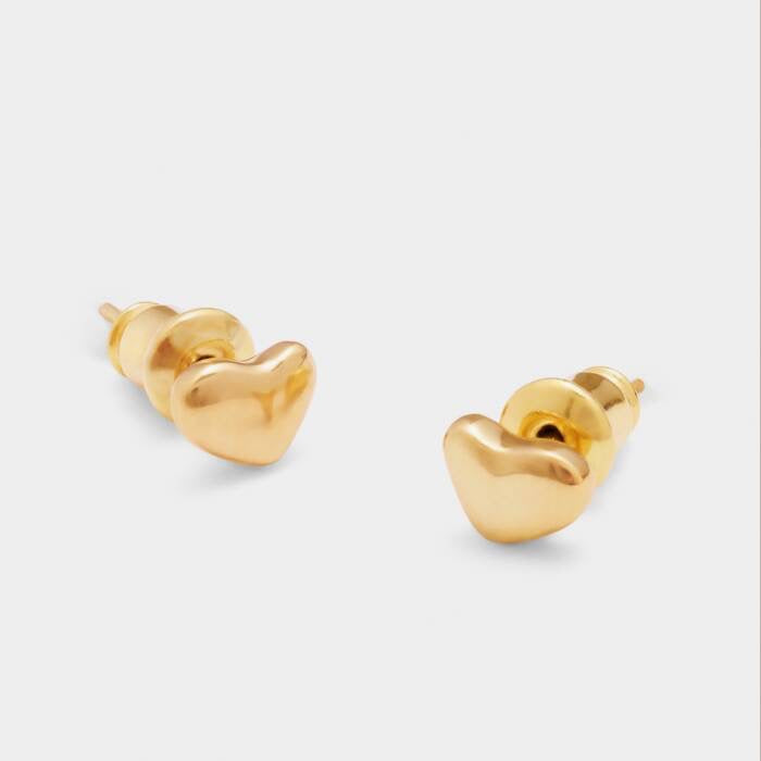 Katie Loxton Waterproof Jewellery - Heart Of Gold - Gold Heart Stud Earrings