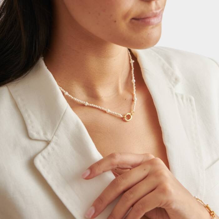 Katie Loxton Waterproof Jewellery - Pearl Glow - Freshwater Pearl Choker Necklace
