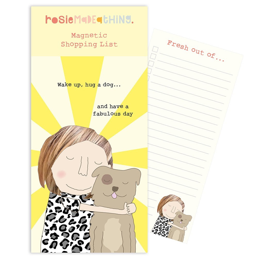 Rosie Made A Thing - Hug a Dog - Magnetic Notepad