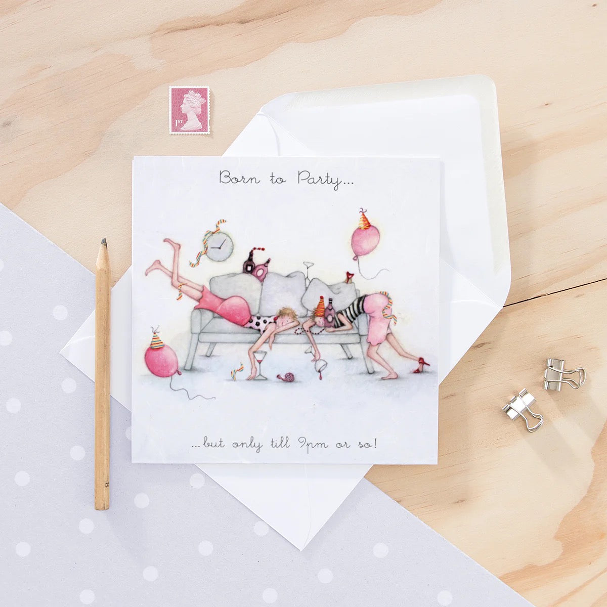 Berni Parker Blank Card -Born to Party
