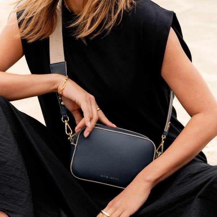 Katie Loxton Marni Mini Crossbody - Slate Blue/Ecru
