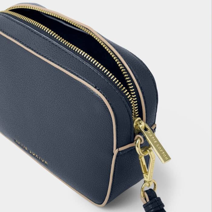 Katie Loxton Marni Mini Crossbody - Slate Blue/Ecru