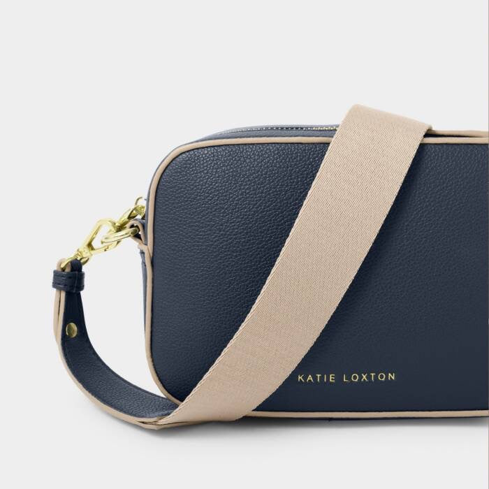 Katie Loxton Marni Mini Crossbody - Slate Blue/Ecru
