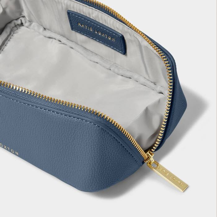 Katie Loxton Small Slim Make Up Bag/Case - Navy Blue