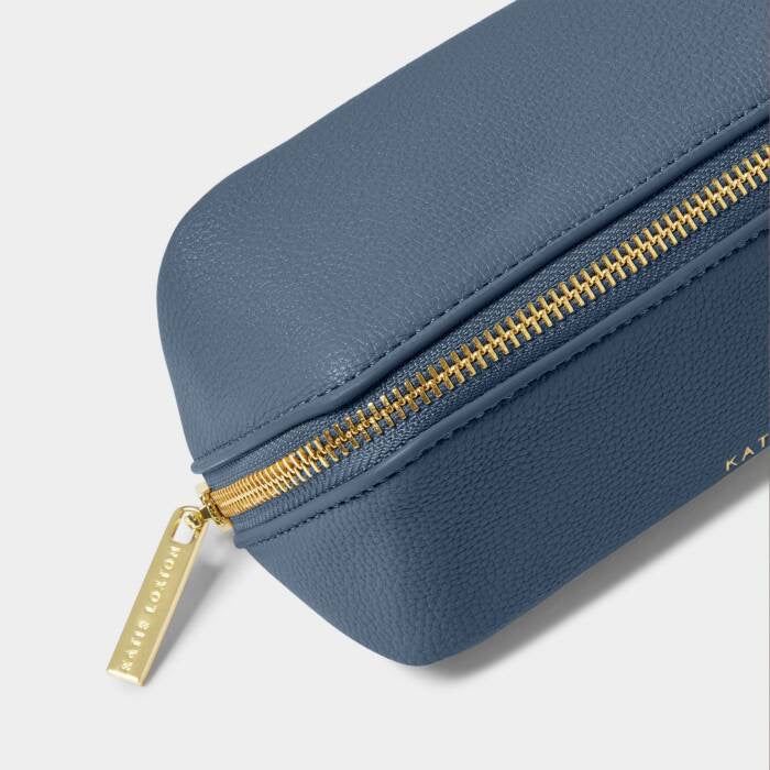 Katie Loxton Small Slim Make Up Bag/Case - Navy Blue