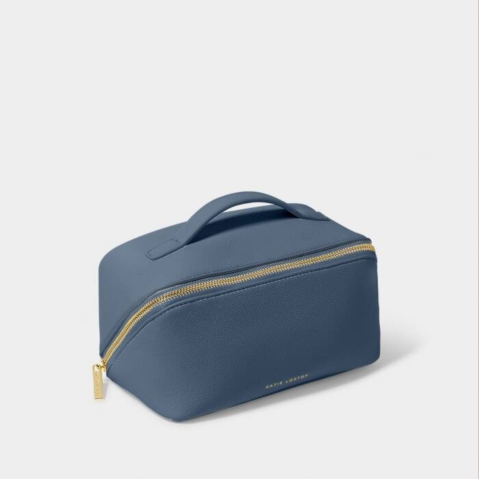 Katie Loxton Medium Make Up Bag/Wash Bag Case - Navy Blue