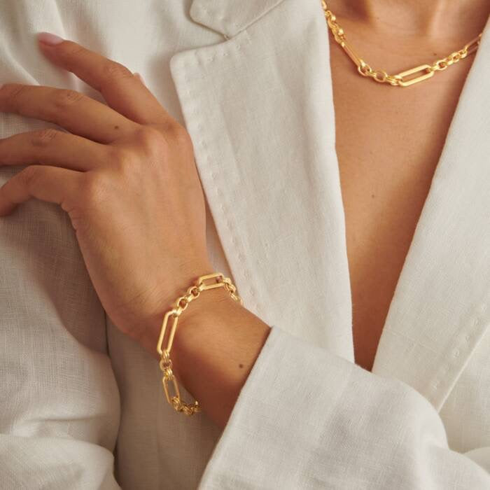 Katie Loxton Waterproof Jewellery - Kiki - Link Statement Gold Necklace
