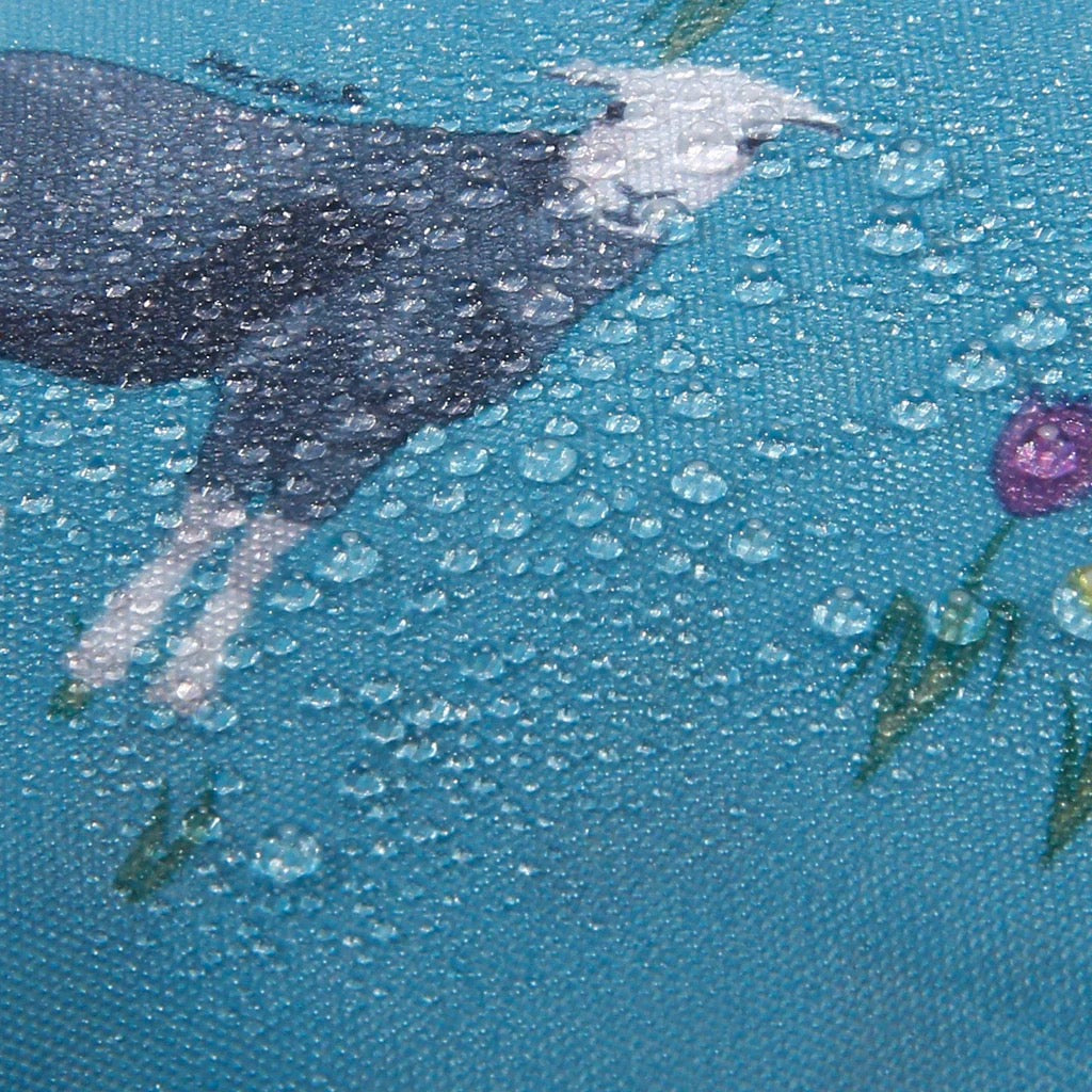 Eco Chic Foldable Recycled Shopping Bag - Sheep Realism -Light Blue