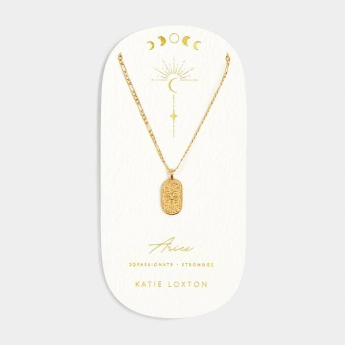 Katie Loxton Waterproof Jewellery - Aries - Zodiac Gold Necklace