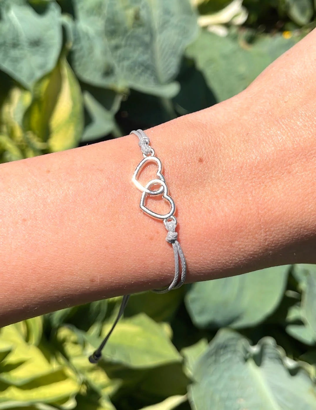 Letterbox Love - Open Linked Hearts - Mother & Daughter Cord Bracelet