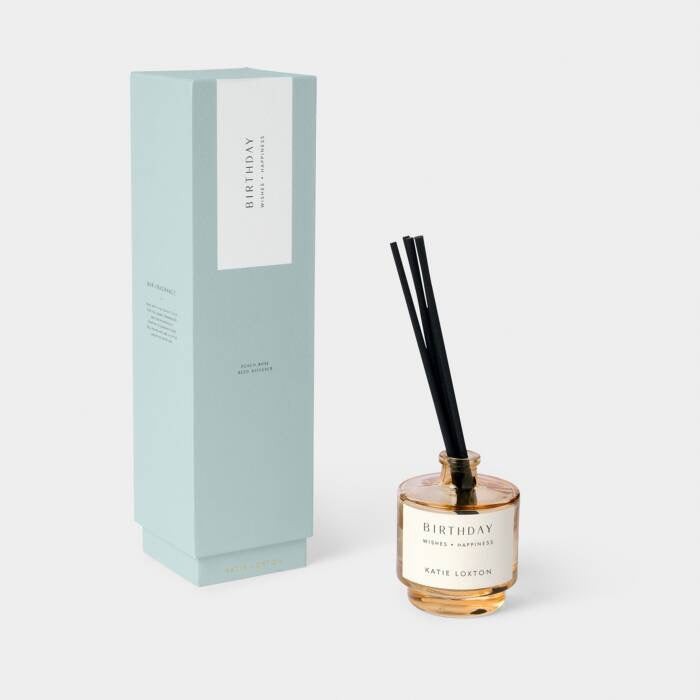 Katie Loxton Sentiment Reed Diffuser - Birthday - Peach Rose & Sweet Mandarin