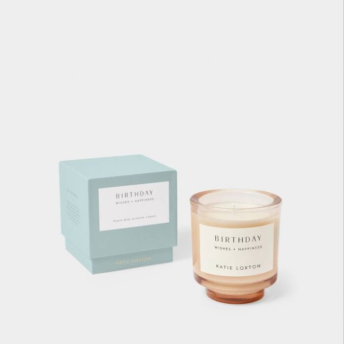Katie Loxton Sentiment Candle - Birthday - Peach Rose & Sweet Mandarin