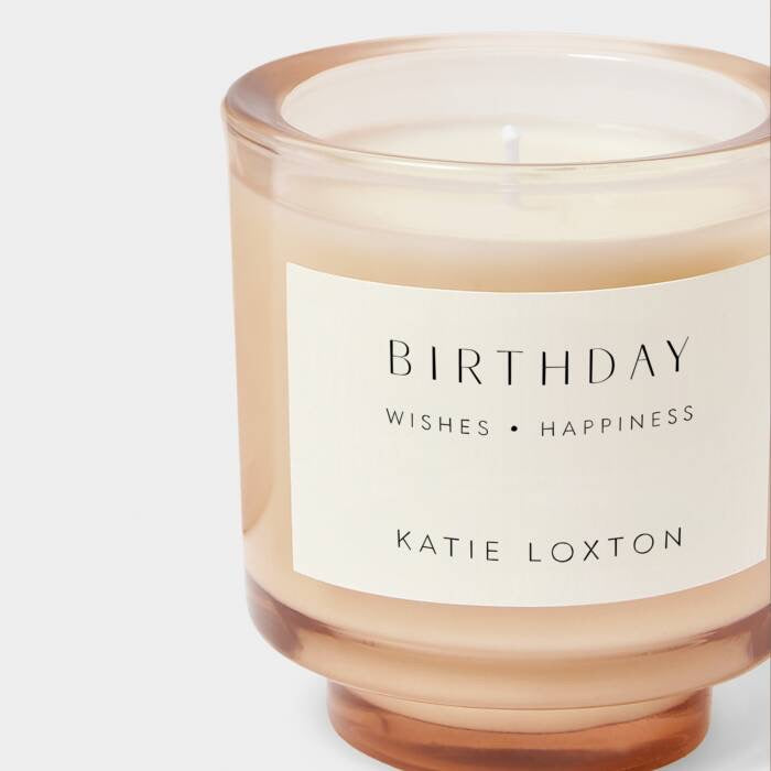 Katie Loxton Sentiment Candle - Birthday - Peach Rose & Sweet Mandarin