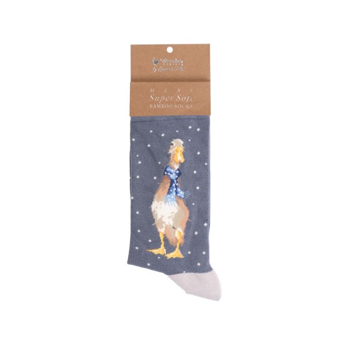 Duck 'Christmas Scarves' Mens Chirstmas Bamboo Socks - Wrendale Designs