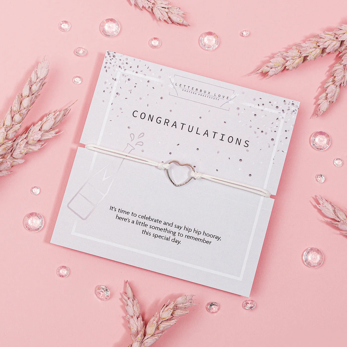 Letterbox Love - Open Heart - Congratulations Cord Bracelet