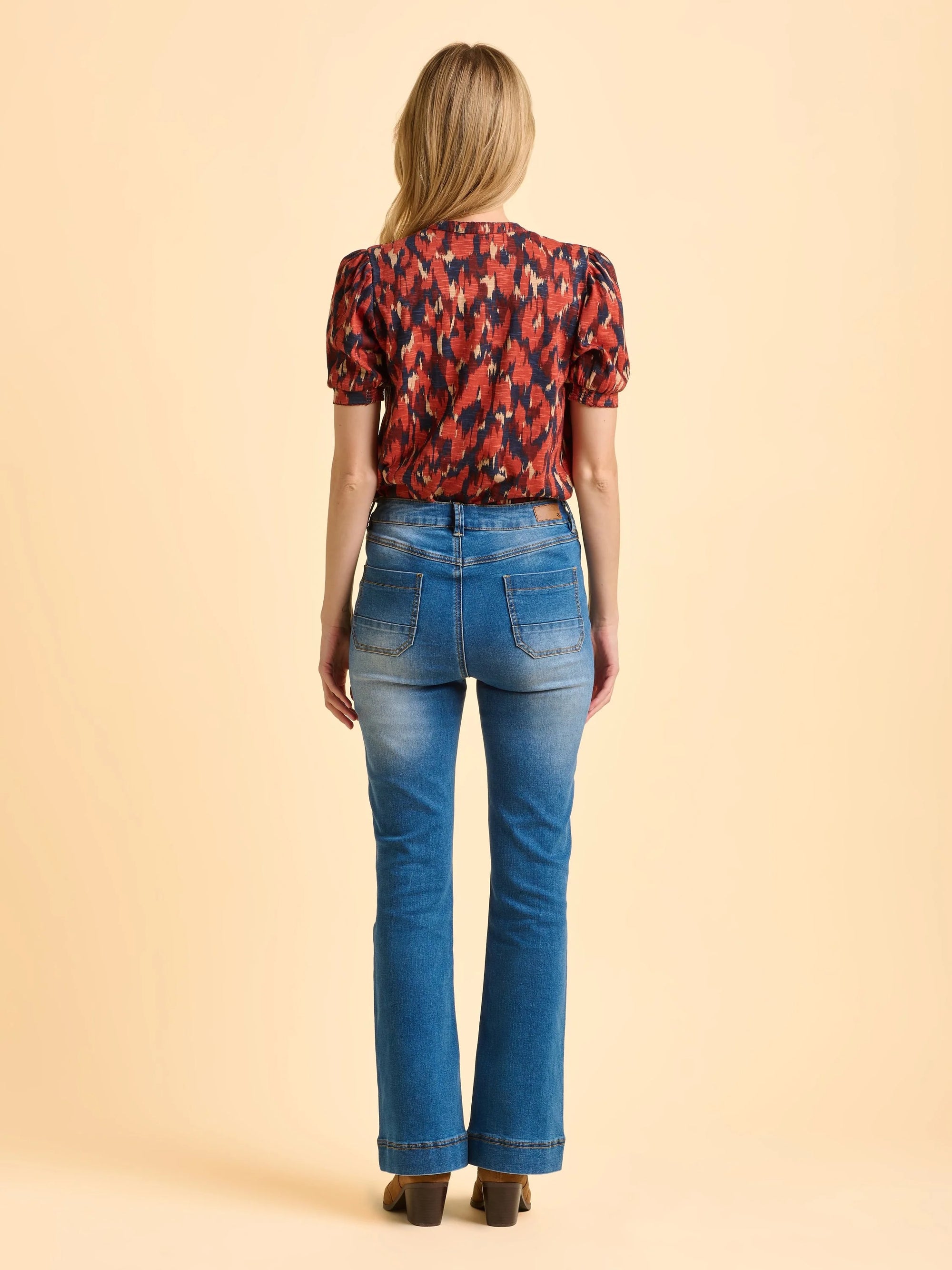 Brakeburn Lily Print Blouse - Red
