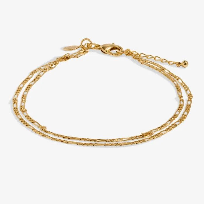 Joma Jewellery - Gold Double Figaro Chain Anklet