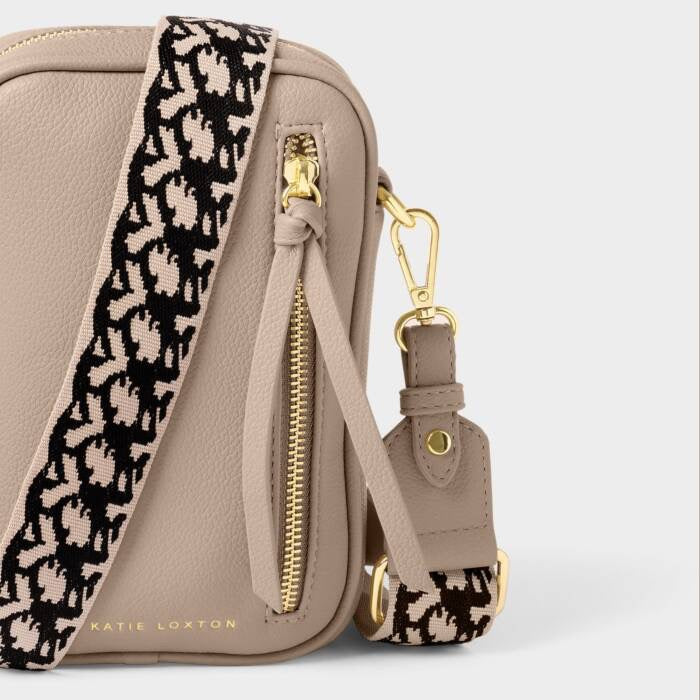 Katie Loxton Hallie Small Zip Crossbody Bag - Light Taupe