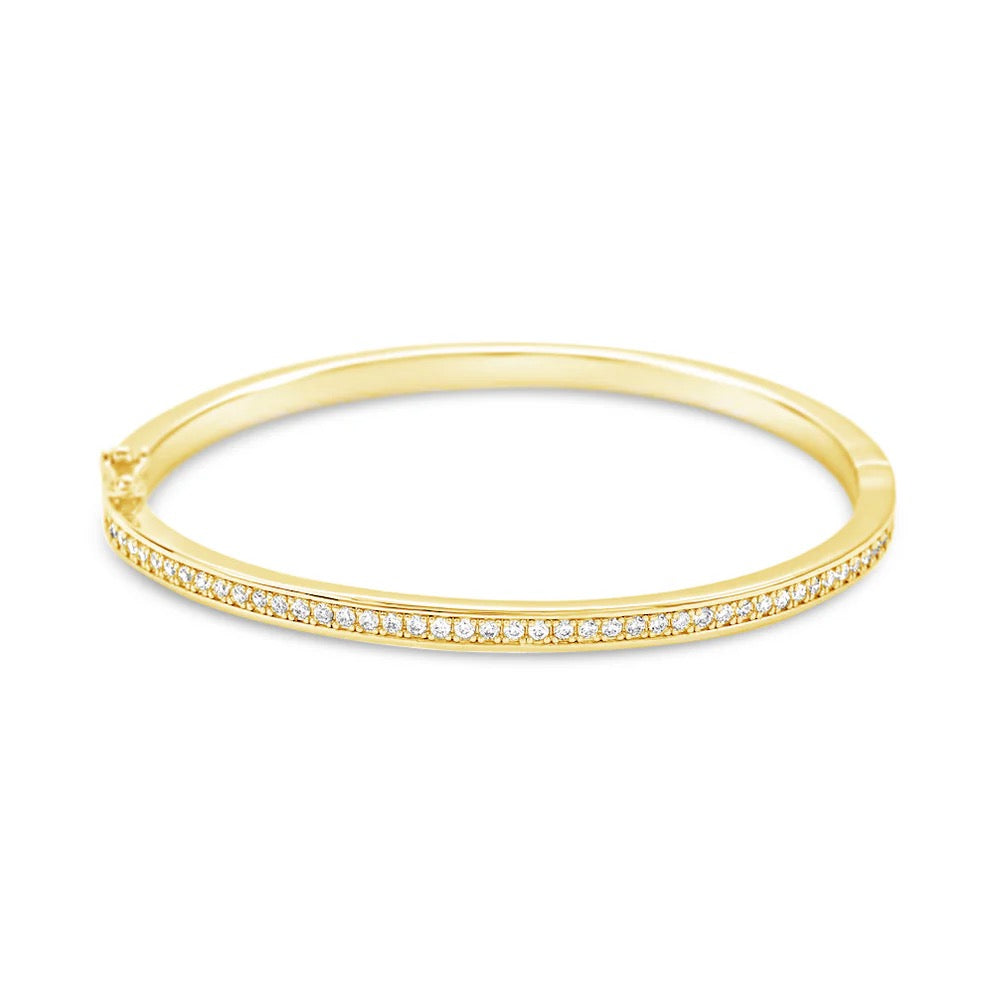 Park Lane Crystal Cubic Zirconia Single Bangle Bracelet - Gold