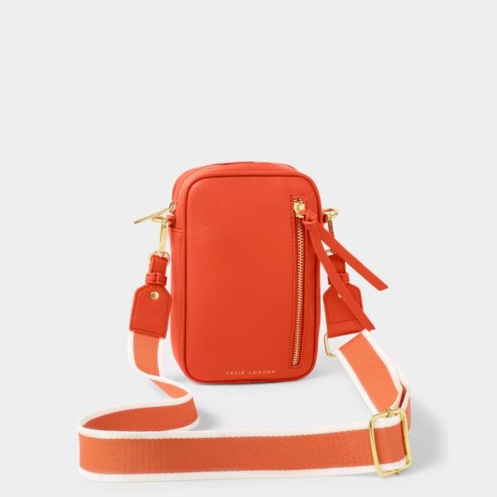 Katie Loxton Hallie Small Zip Crossbody Bag - Deep Orange