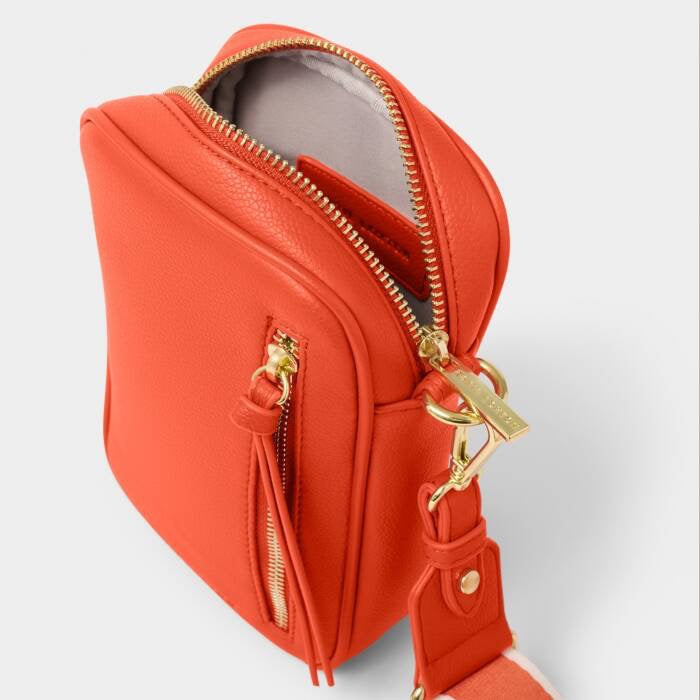 Katie Loxton Hallie Small Zip Crossbody Bag - Deep Orange