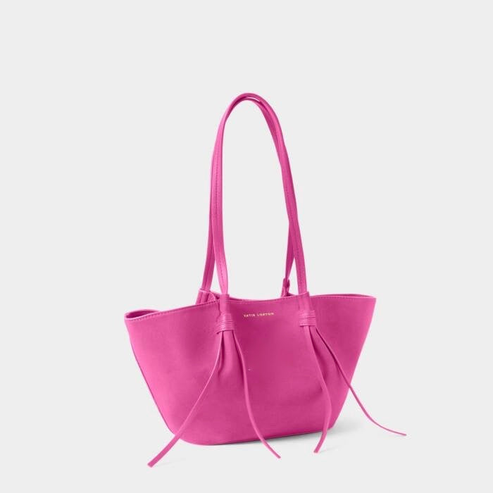 Katie Loxton Celina Small Tote Handbag - Faux Suede - Magenta Pink